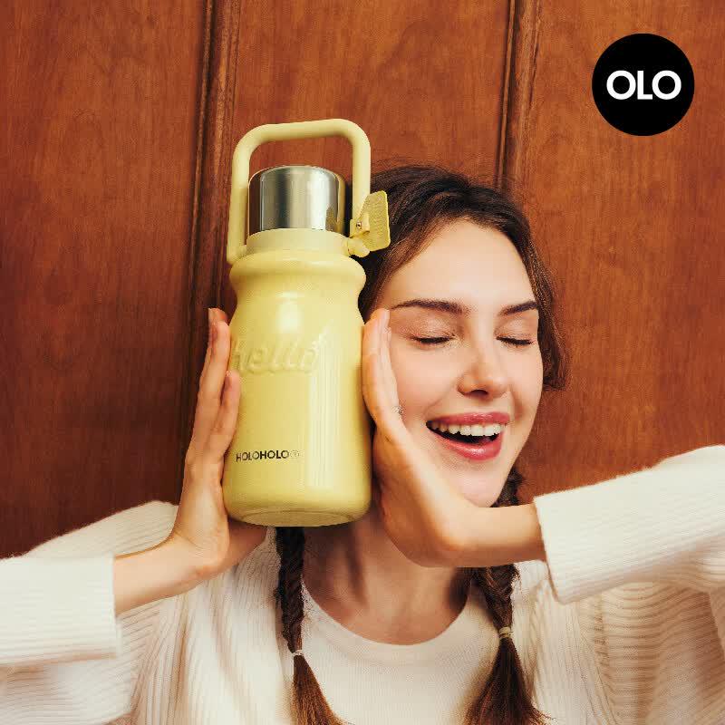 HOLOHOLO Stainless Steel Insulated Water Bottle with Straw