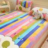 WOSTAR Couple luxury double bed fitted sheet elastic mattress protector cover 180x200 warm coral fleece winter thick bed linens