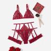 Ladies Fashion Plus Size Lingerie Sleepwear Women Lace Nightie Babydoll Mesh Sexy Nightwear Underwear Bra And Briefs Garter Sets