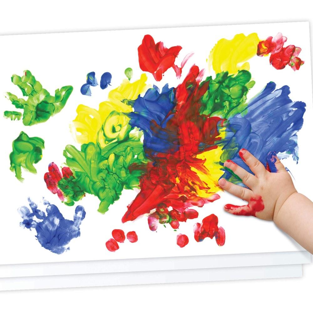 Crayola My First Washable Fingerpaint Set 4 Colors Water Washable Tube Paints Suitable for 1 Year and Older