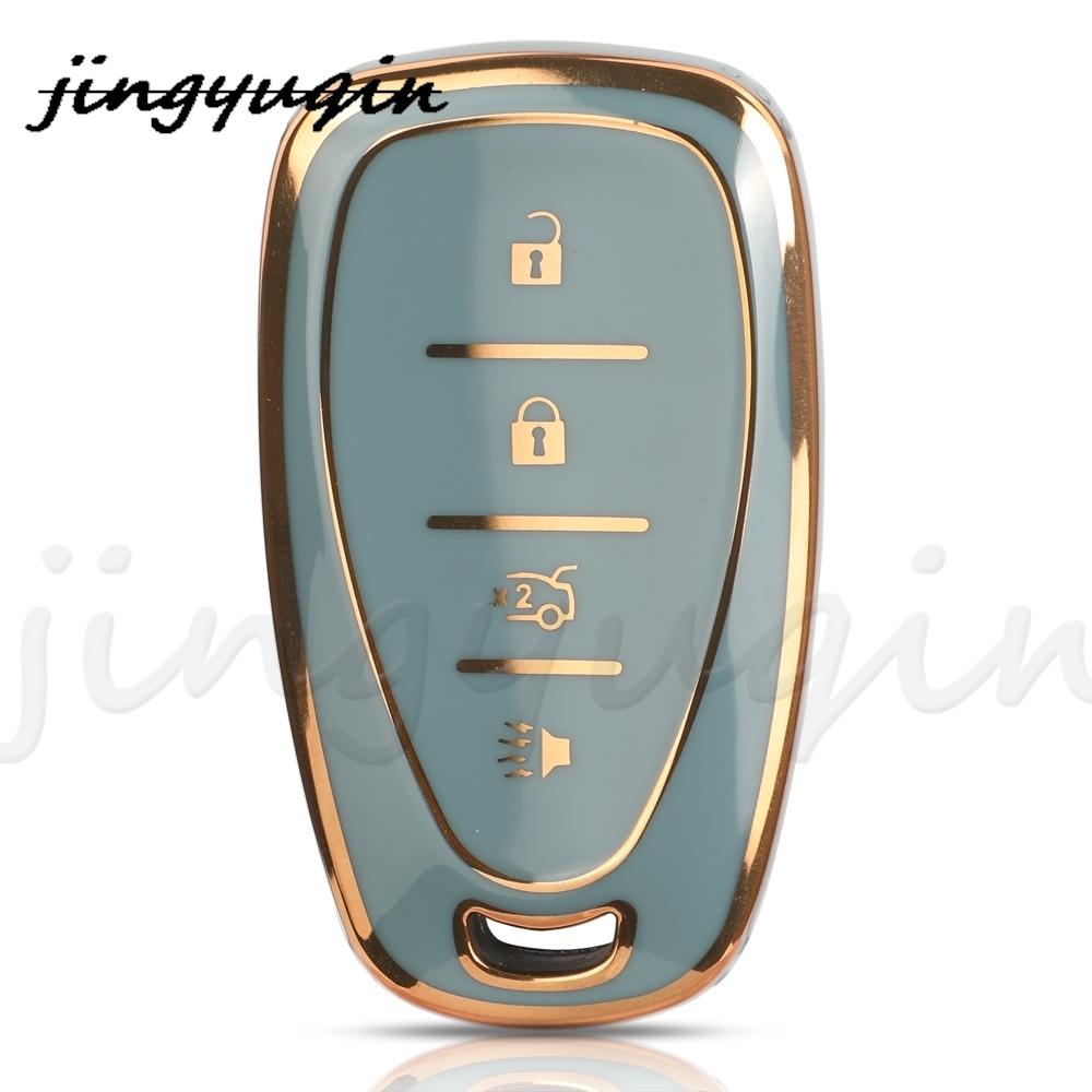 Jyq Tpu Auto Remote Car Key Case For Chevrolet Chevy Camaro Cruze Malibu Equinox Onix Spark Equinox Sonic Volt Protect Shell
