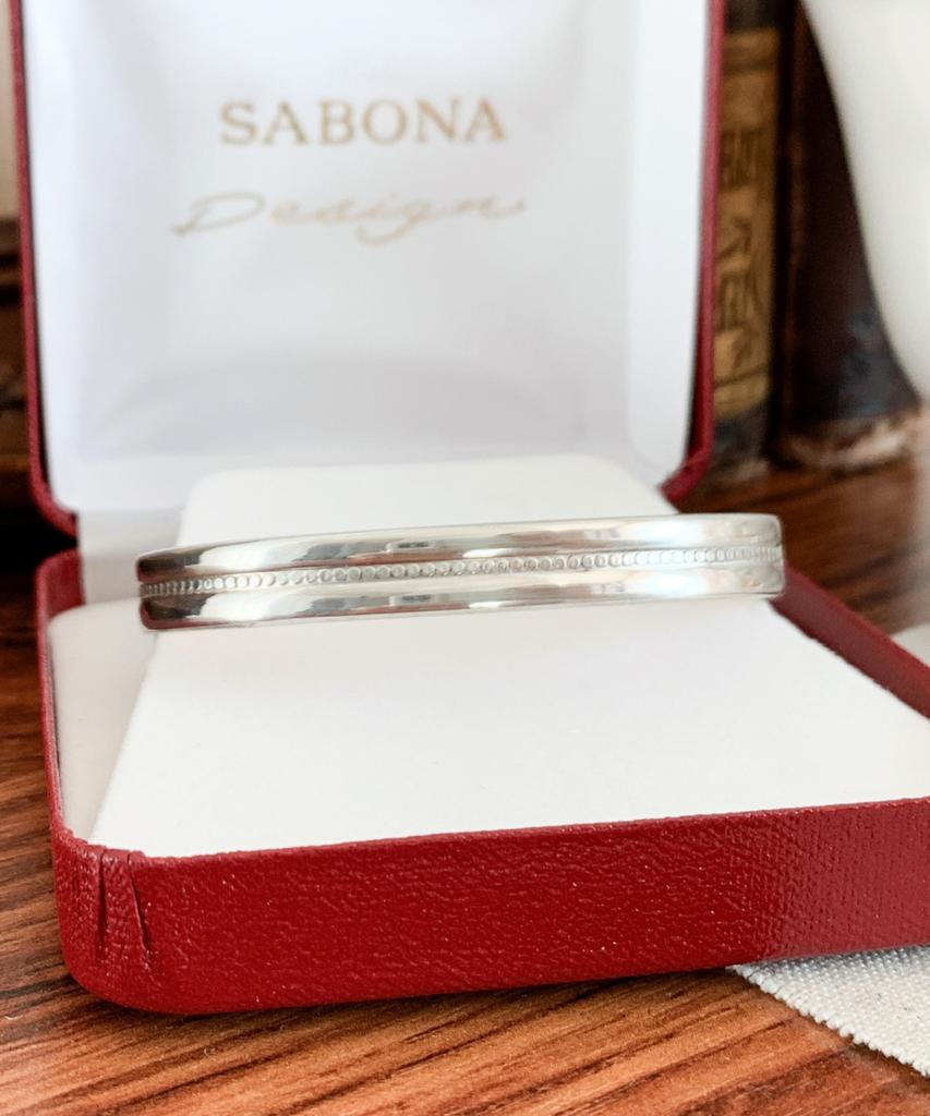 Sabona London S6 Silver Plated Windsor Copper Bangle