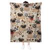 Pug Blanket Cute Pet Puppy Dog Fleece Throw Blanket Soft Lightweight Cozy Plush Flannel Blanket for Sofa Couch Bed Living Room