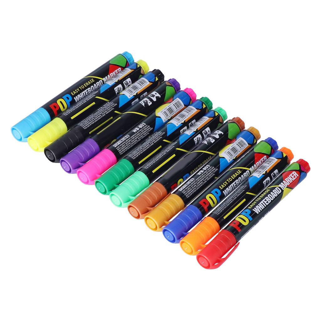12 Stück Marker Stifte Verschiedene Farben Wischbare Whiteboard Marker für Graffiti Malerei Markierung