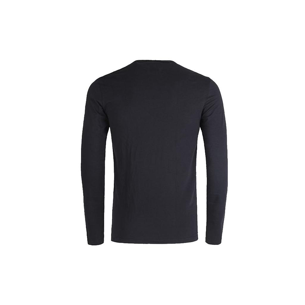 Versace Solid Color Round Neck Slim Fit Long Sleeve T-Shirt Men Tops Black AUU01007-A232741-A1008