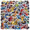 50 Pieces of Non-repeat Formula Racing Cool Cartoon Graffiti Stickers DIY Suitcase Water Cup Stickers