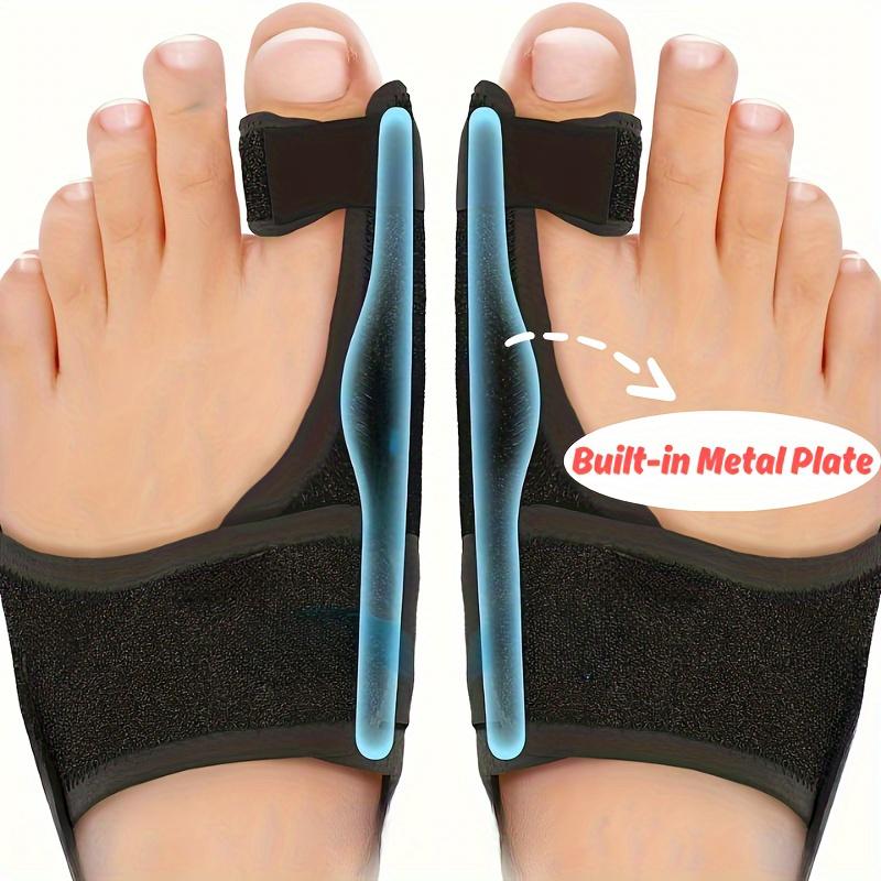

Metal Plate Toe Spacers, Strong Support Mercerized Sponge, Breathable Comfortable for Day Night Wear Foot Care чёрный