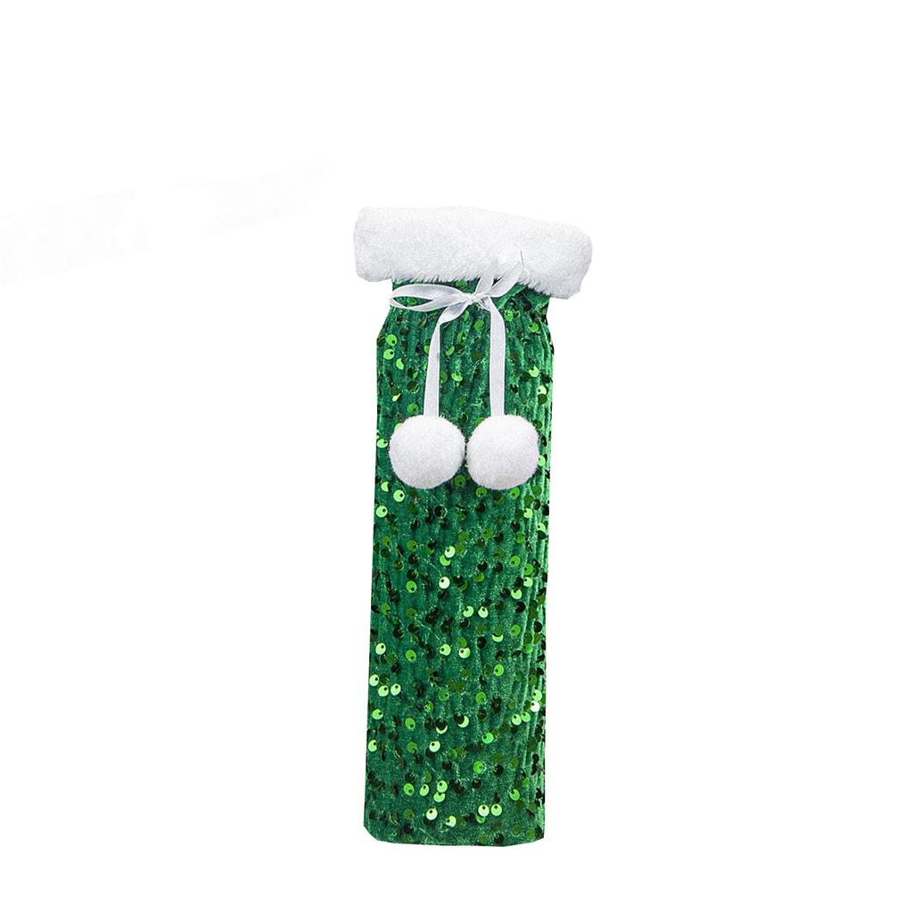 Christmas Decorations, European And American Sequined Wine Bottle Bags, Plush Wine Cases, Gift Bags, Hotel Table Decorations