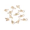 10pcs Color-Preserving Ancient Sand Gold Bamboo Leaf Small Pendant Beaded Diy Handmade Braided Rope Bracelet Necklace Accessories Bamboo Pendant