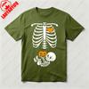 Halloween Skeleton Baby Rib Cage Tshirt Funny Maternity Pregnant Pumpkin TShirt Women Halloween Casual Tee Unique Design Tops