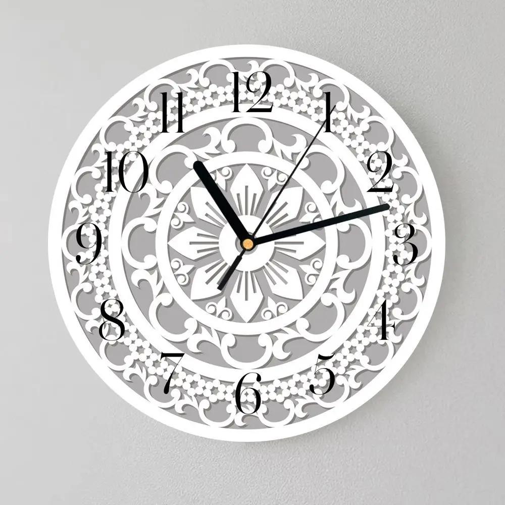 

10-дюймовые бесшумные настенные часы Xyloid, декоративные не тикающие часы для домашнего офиса, кухни, спальни, гостиной, спальни, кабинета 10 inch
