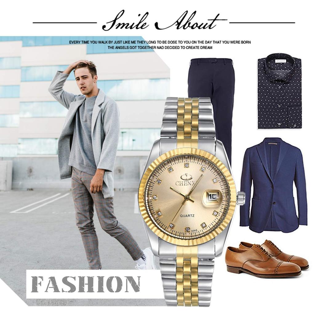 Lancardo Watch with Stainless Steel 3ATM Water Japanese Quartz Luminous Luminous and a Sparkling Design for and Perfect Gift for New and More and