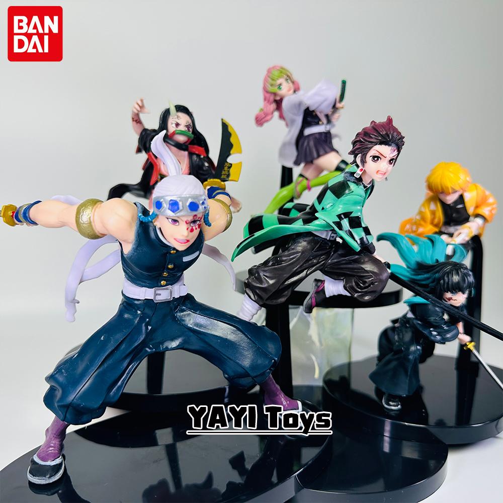 Hot Anime Demon Slayer Figure Tanjirou Agatsuma Zenitsu Kyoujurou Model Action Toy Kids Gift PVC collection for Poseable Articulated Scale Detailed