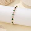 Charm Female White Rainbow Blue Green Pink Red Purple Zircon Stone Bracelet Gold Color Wedding Jewelry For Women