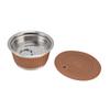 Reusable Coffee Capsule Filter Cup Refillable Filter Dripper Tamper Set for Dolce GustoCoffee Color