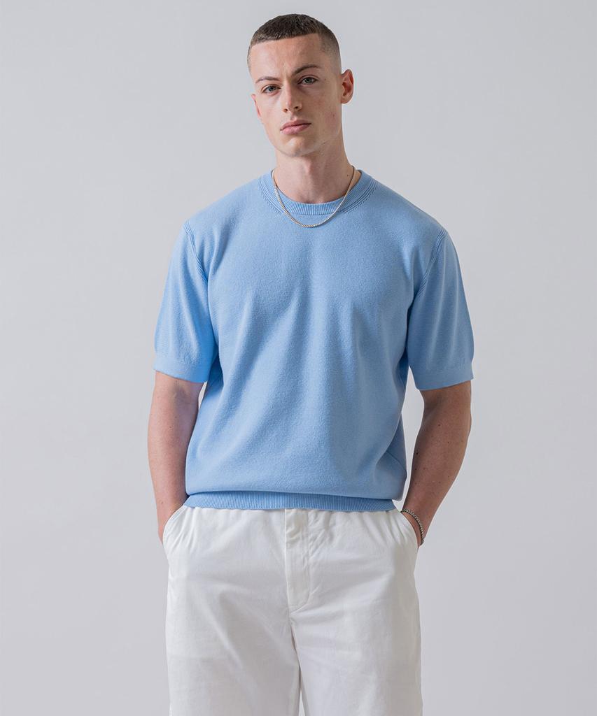 Yaichi Essential Crewneck Knit - Sky Blue