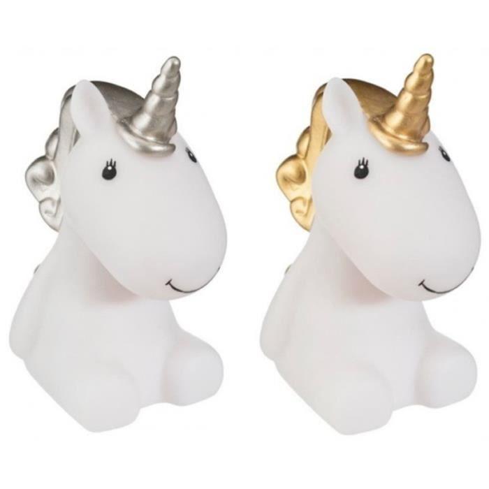 1 Veilleuse Licorne Led 12 X 7 X 13.5 Cm Enfant Lampe Decoration Chambre Bebe