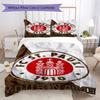 Benutzerdefinierter Name St. Pauli Muster Bettwäsche Steppdecke Set Steppdecke Bezug Kissenbezug Heimdekoration Geburtstagsgeschenk (1*Bettbezug+2*Kissenbezug ohne Füllung)