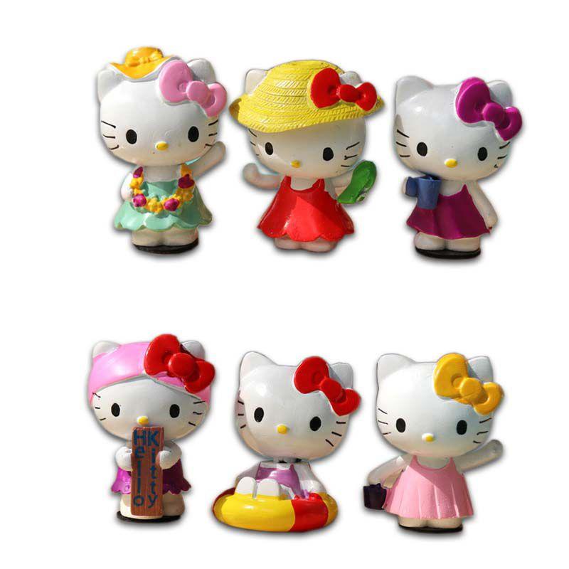 Rozkošných 6ks Hello Kitty Kuromi Sanrio Roztomilých Panenek Příslušenství Pro Sběratele