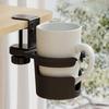 Desk Cup Holder Clamp Adjustable Clip On Coffee Cup Drink Bottle Storage Rack 360° Rotating Upgraded Arm for Desk Home Office