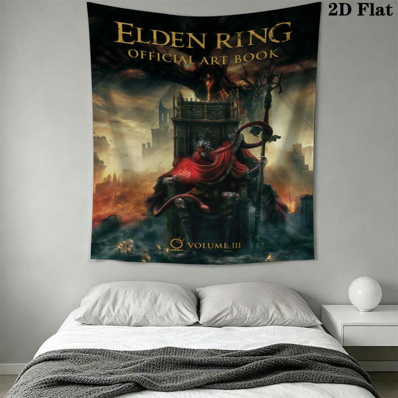 Elden Ring Nebelwand Hängendes Bedrucktes Stoff-Decke Dekorative Wandteppiche für Schlafzimmer Wohnzimmer Heimdekoration