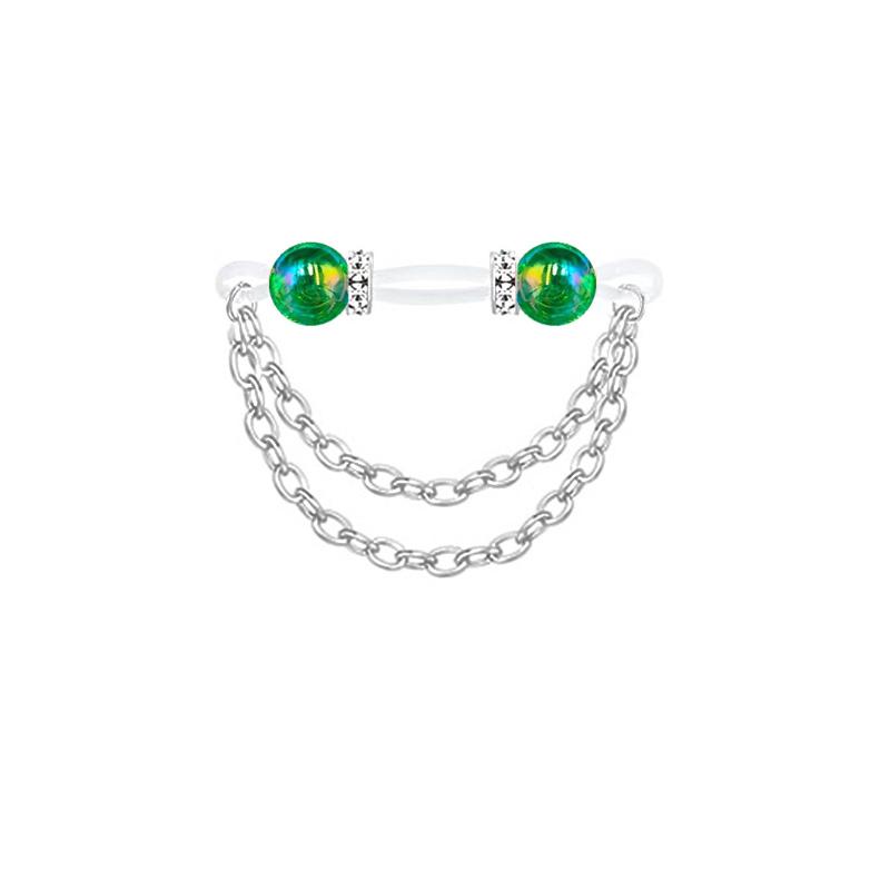 1 Pair Adjustable Fake Nipple Rings No-Pierce Acrylic Nipple Rings With Glitter Beads Perfect For Party