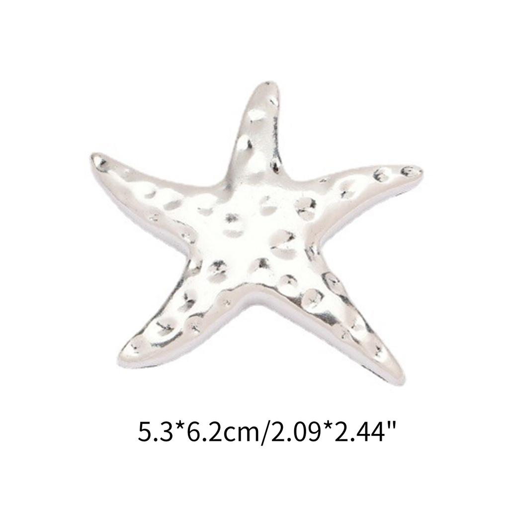 Antique Silver Color Starfish Charm Necklace Pendant Bracelet Jewelry Making Handmade Crafts Diy Supplies 53x62mm