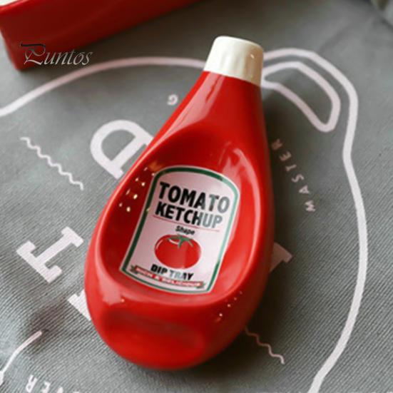Dipping Dish Eye-catching Unique Shape Ceramic Tomato Ketchup Dipping Bowl Desktop Decor for Home