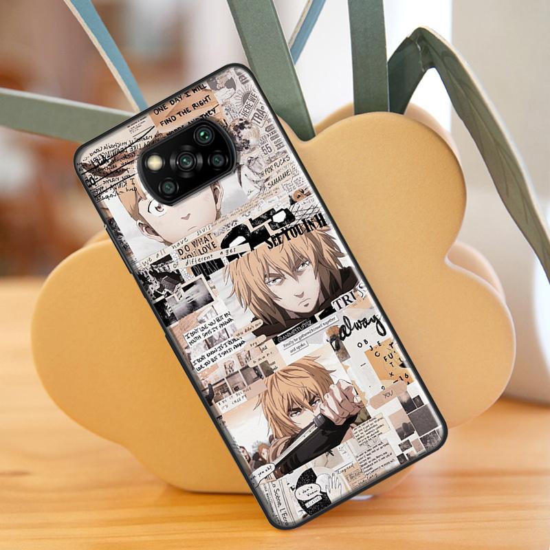 Thorfinn Vinland saga anime Pouzdro Pro Xiaomi Mi 11 Lite 9T 10T 11T Pro POCO X3 Pro X3 GT F1 F2 F3 M4 M3 Pro Pouzdro Kryt