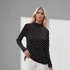 Women's Daily Casual Long Sleeve Mid Collar Top