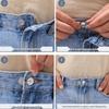 Adjustable Waist-Extender Jeans Buttons - Retractable, Detachable & Universal Buckles
