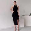 2023 Summer Women's Casual Sleeveless Bodycon Solid Color Dress
