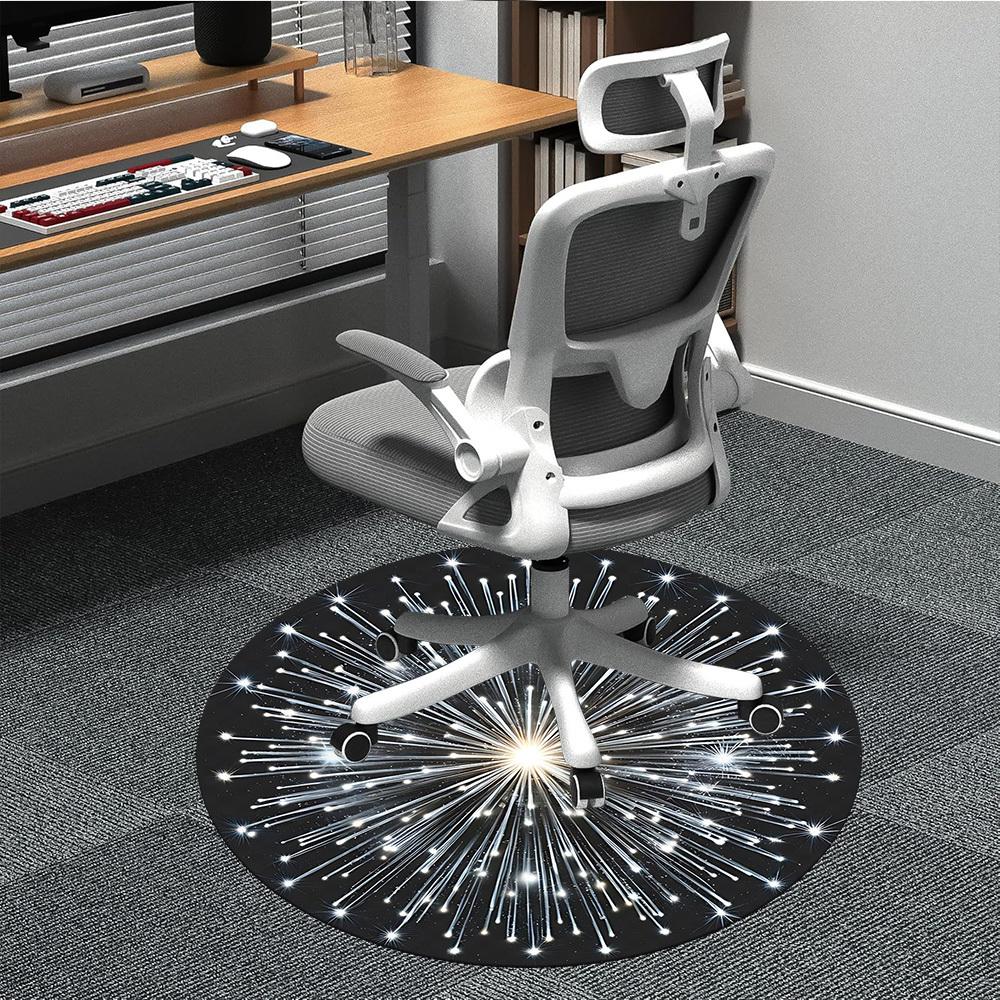 

1pc Fireworks Pattern Chair Carpet for Office, Non-slip, Soft and Durable Office Rug, Perfect for Office yy260131085 80cm by 80cm