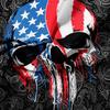 3Pcs Patriotic USA Flag Skull Paint Duvet Cover Set, Black Grey Paisley Drip Paint American Skeleton Printed Bedding