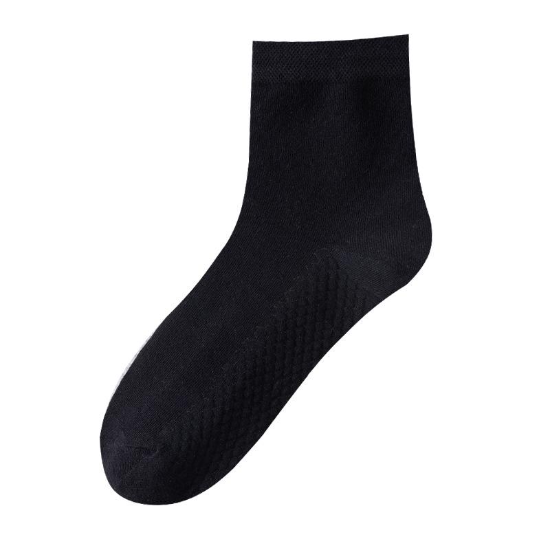 Men's Mid-Tube Socks with Wormwood Aromatherapy, Antibacterial, Breathable, Sweat-Absorbent, and Massaging Bottom for Autumn/Winter.