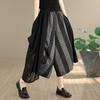 Chiffon Patchwork Oversized Vintage Plaid High Waist Casual Loose Summer Wide Leg Cross Pants Women Trousers