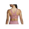 Nike Logo Print Medium Support Padded Asymmetric Sports Bra Women Underwear Pink DQ5243-667