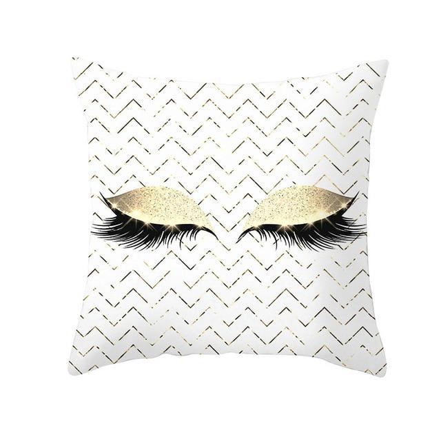 Cushion Cover Eyelash Fashion Decoration Pillow Case Pillow Case Polyester Funda Cojin Sofa Home Decoration