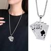 New European and American Jewelry Diamond Set Flush Poker Pendant
