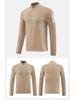 Men's Quick-Dry Long Sleeve Half-Zip Stand Collar Running T-Shirt - Breathable Autumn/Winter Base Layer