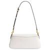 Coach Jet 25 Logo Zip Stash Pocket Leather Crossbody Shoulder Bag Medium Women's White