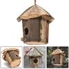 Outdoor Wooden Birdhouse Rustic Garden Decor Spacious Size Easy To Hang