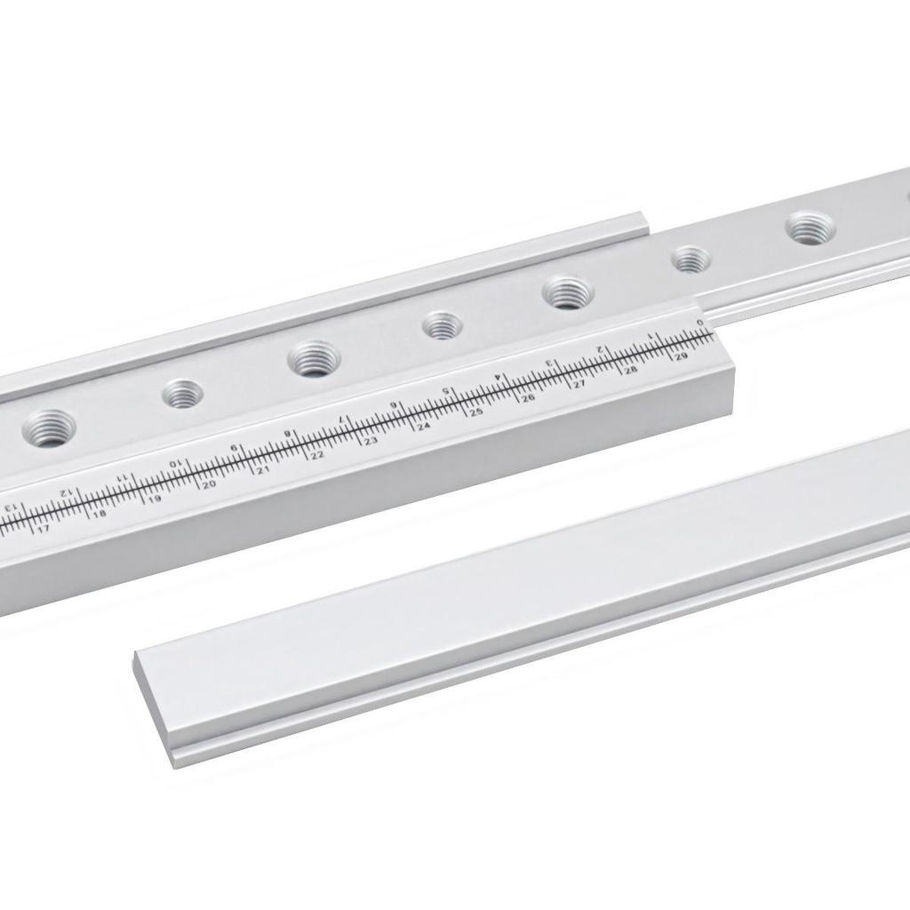 300mm Linear Slide Rail & Block: Aluminum Groove Slide for Table Saw, Engraving Machine, & Workbench DIY Modifications.