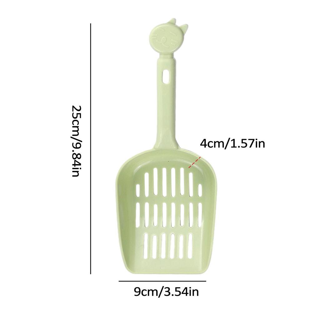 

Cat Scooper For Litter Box Cute Thickened Hollow Litter Scoop Poop Sifting Ergonomic Sifter For Homes Pet Stores Living Rooms зелений