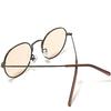 Gold Matte x Light Brown Fashion Boston Colored Slim [FashionBerry] 4. Sunglasses, Glasses, Style, Metal, Lenses, Unisex, Stylish, Fit, Lightweight,