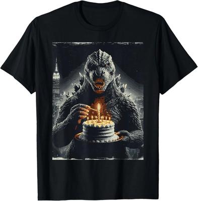 Japanse Monster Verjaardagstaart Grappig Feest Dames Mannen T-shirt
