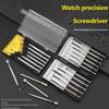 Steel Precise Screwdriver Set For Watch Repair And Electronics Maintenance Slip Resistant Design With Storage Case