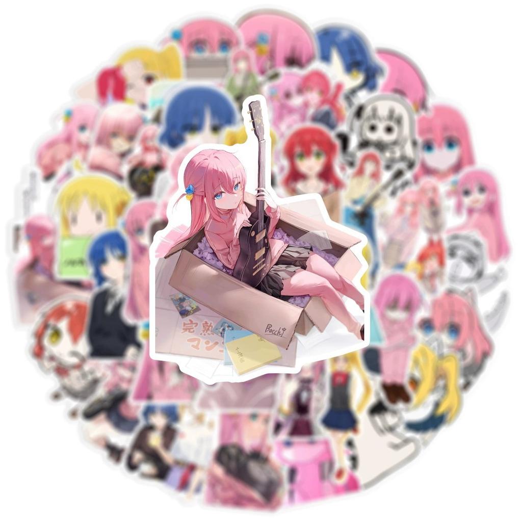 Стикеры Одинокий рокер Bocchi the Rock! Хитори Гото аниме стикерпак наклейки набор наклейок 52 шт