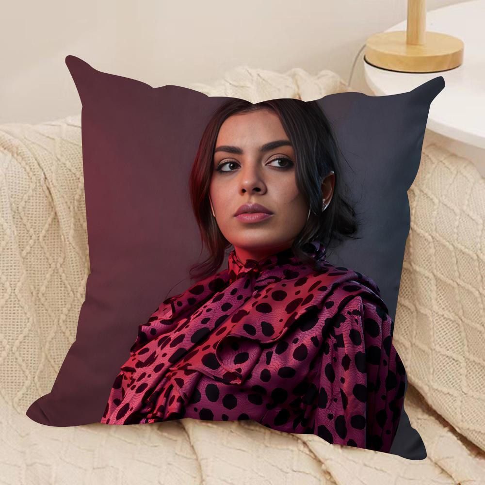 Luxury CCharli XCX Cushion Cover Silky Short Plush Invisible Zipper Dustproof Sofa Pillow Case For Home Decor