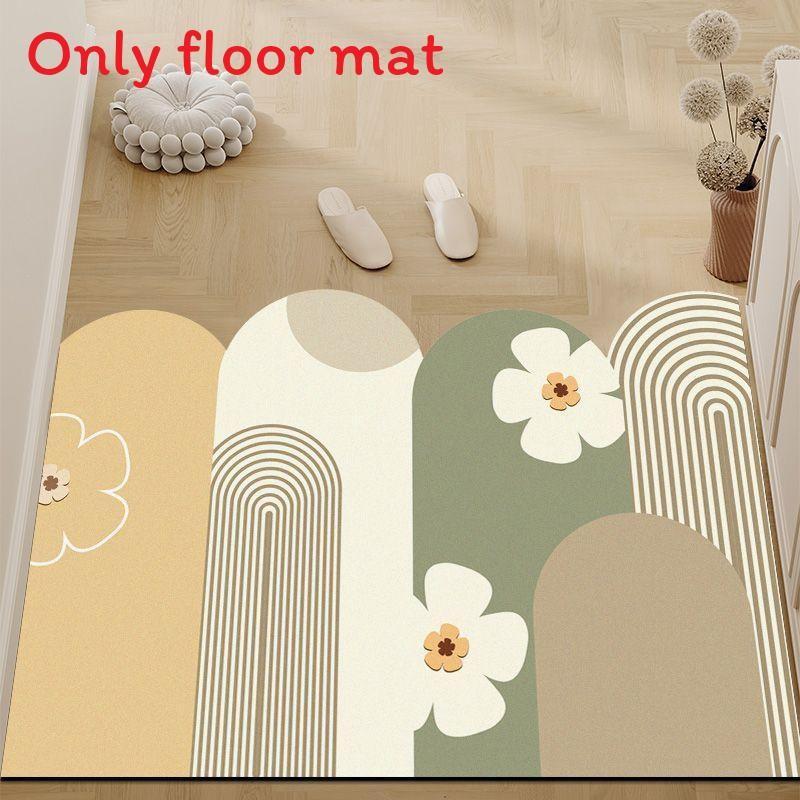 

Print Daisy Tulip Pattern Floor Mat Bathroom Anti Slip Mats Fashion Wearproof Cream Daisy,50x80 cm